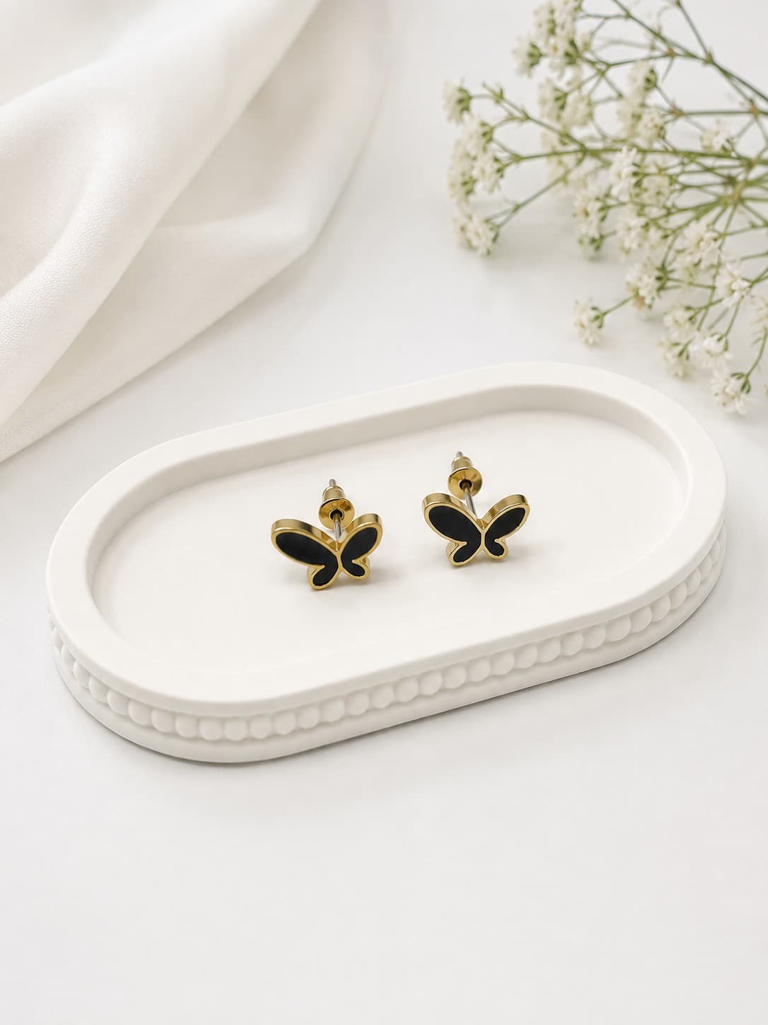 Midnight Butterfly Stud Earrings ๐ฆ